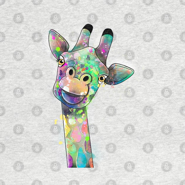 Colour pop giraffe by BeckaArt6